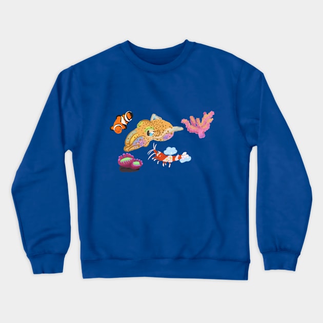 Sea Creatures Crewneck Sweatshirt by bathbunny